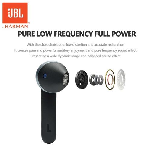 JBL TUNE 225TWS Wireless Bluetooth Earphones JBL T225TWS Stereo Earbuds Bass Sound Headphones Headset with Mic Charging Case