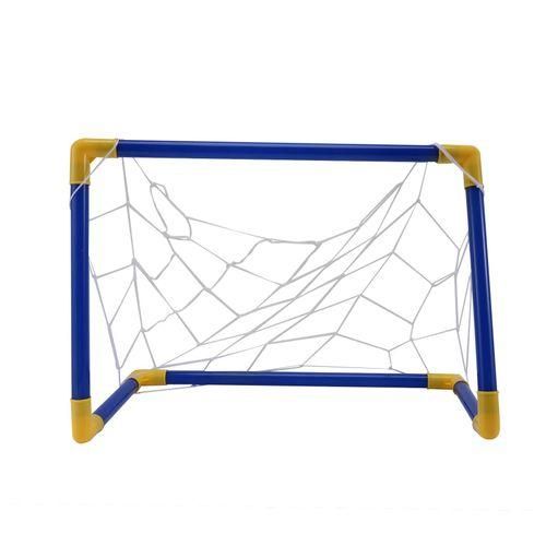 Folding Mini Football Soccer Goal Post Net Set with Pump Kid