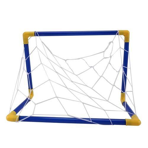 Folding Mini Football Soccer Goal Post Net Set with Pump Kid