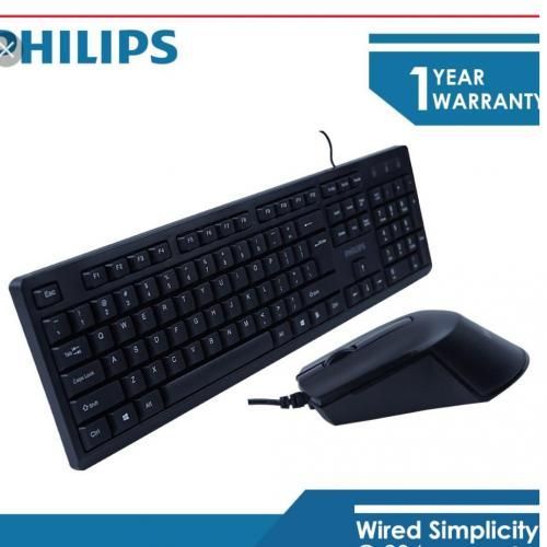 Philip Wired Keyboard And Mouse Combo C234 - Black