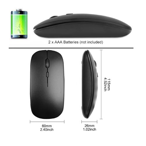 Meta G Wireless Mouse Bluetooth Rechargeable, Silver