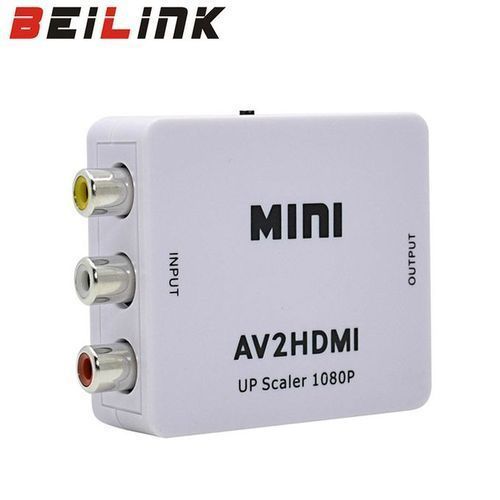 Mini AV To HDMI  AV2 HDMI Video Converter HD 720P 1080P- White