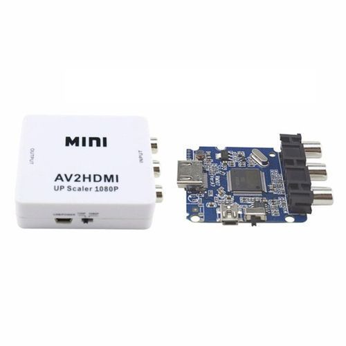Mini AV To HDMI  AV2 HDMI Video Converter HD 720P 1080P- White