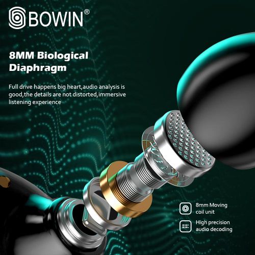 BOWIN M25 TWS Wireless Headphones Earphones Touch Noise Reduction Stereo Bluetooth 5.1 Waterproof Headsets With Microphone