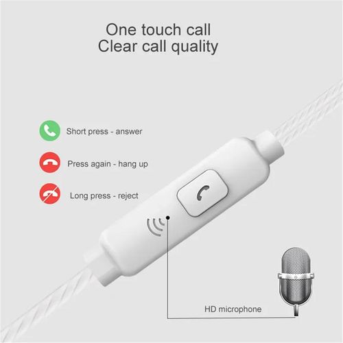 3.5mm Headphones Sports Wired Earphones  Bass Wired  in-Ear Headset Game Subwoofer with Mic Handsfree Call for Xiaomi