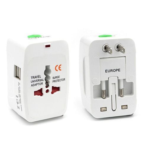 Universal Travel Socket Adapter Power Charger 2USB
