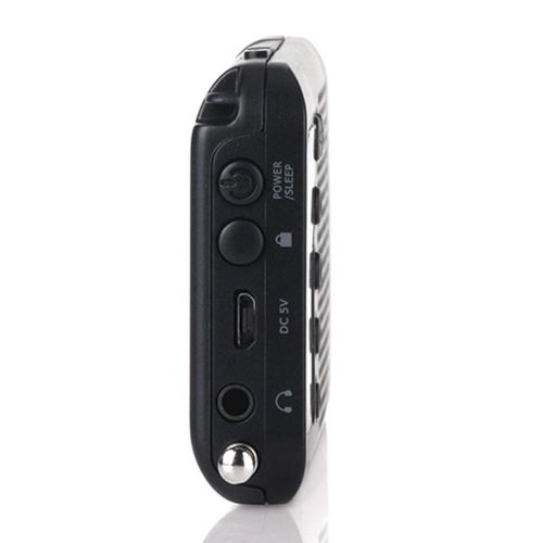 Rechargeable Digital Portable Radio And Earphone Black
