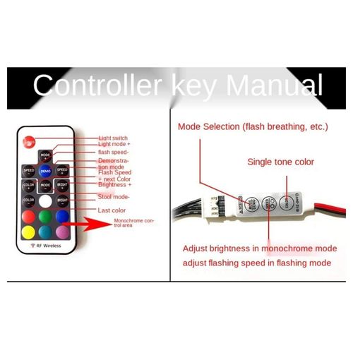 915 Generation Computer Fan Lighting Effect Controller,5V 3-Pin/12V 4-Pin R