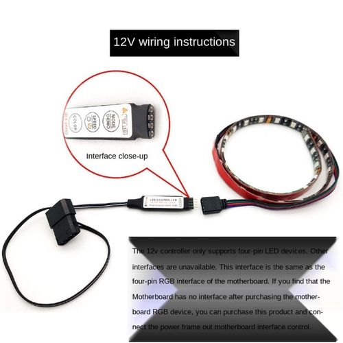 915 Generation Computer Fan Lighting Effect Controller,5V 3-Pin/12V 4-Pin R