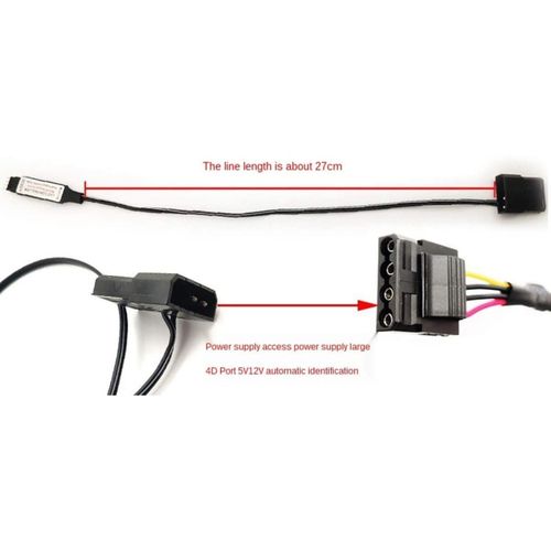 915 Generation Computer Fan Lighting Effect Controller,5V 3-Pin/12V 4-Pin R