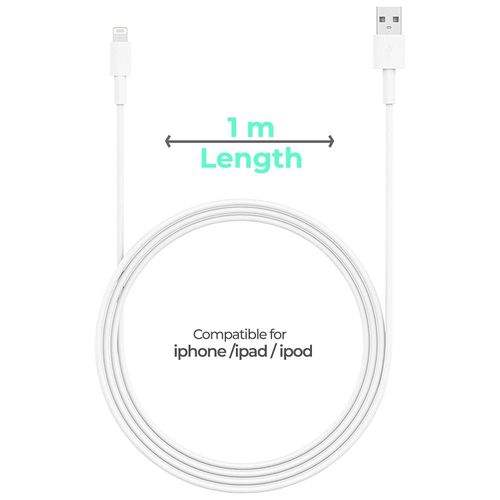 Fast iPhone Charging Cable & Data Sync USB Cable-White