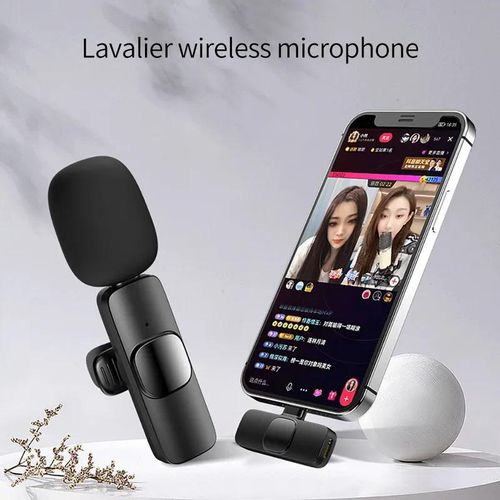 Wireless Laver Microphone Live Broadcast Game Mic Noise Cancelling Audio Video  Mini Mic for iPhone Android Xiaomi
