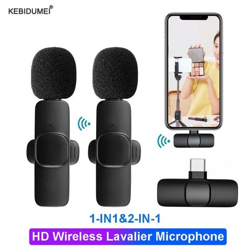 Wireless Laver Microphone Live Broadcast Game Mic Noise Cancelling Audio Video  Mini Mic for iPhone Android Xiaomi