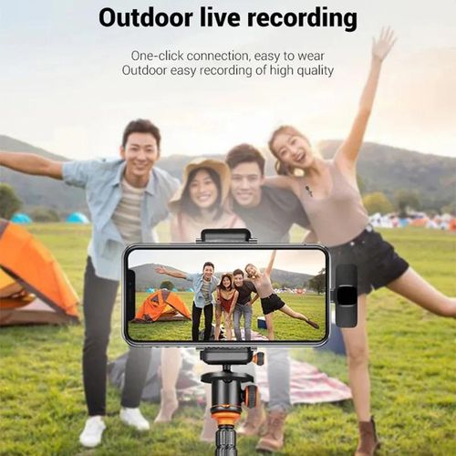 Wireless Laver Microphone Live Broadcast Game Mic Noise Cancelling Audio Video  Mini Mic for iPhone Android Xiaomi