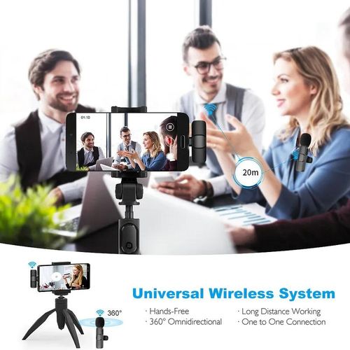 Wireless Laver Microphone Live Broadcast Game Mic Noise Cancelling Audio Video  Mini Mic for iPhone Android Xiaomi