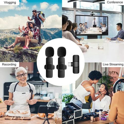 Wireless Laver Microphone Live Broadcast Game Mic Noise Cancelling Audio Video  Mini Mic for iPhone Android Xiaomi