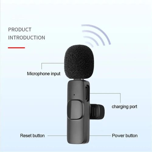 Wireless Laver Microphone Live Broadcast Game Mic Noise Cancelling Audio Video  Mini Mic for iPhone Android Xiaomi