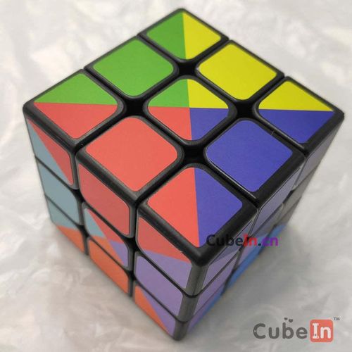 CubeTwist 3x3 with 12 Colors Stickers - Difficulty level 9 Puzzle Cube Educational Toy Gift Idea X'mas Birthday