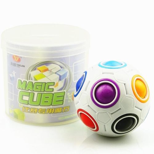 Yongjun Creative Magic Cube Speed Rainbow Puzzles Ball Football cubo magico Educational Learning Toys for Children Kids Toys boy