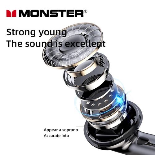 Monster Original XKT08 Gaming Headphones Ture Wireless Bluetooth Earphones 5.3  Low Latency Noise Reduction Earbuds Headset New