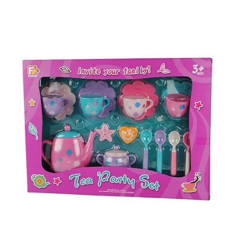 16Pcs Simulation Children Tea Party Teapots Cup Pretend Play Kitchen Toy Set Doll House Education Toy Gift for Girl Kid