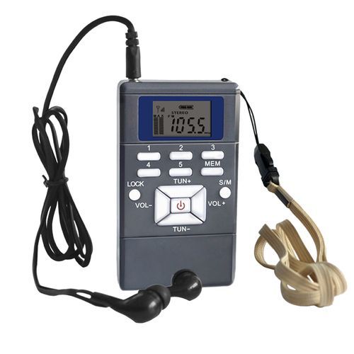 HRD-102 Digital Radio Mini LCD Display Portable-Grey