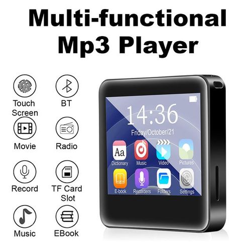2023 New Mp3 Player Bluetooth 5.0 Full Screen Walkman Portable Sport Music Player Mp3 Video Player Fm/e-Book/recorder Mp3