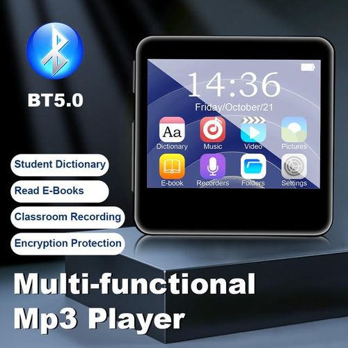 2023 New Mp3 Player Bluetooth 5.0 Full Screen Walkman Portable Sport Music Player Mp3 Video Player Fm/e-Book/recorder Mp3
