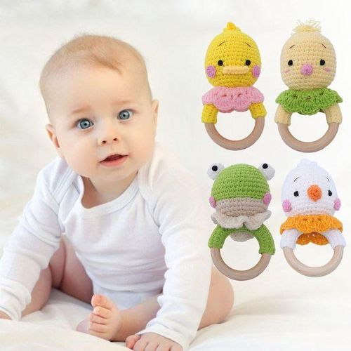 Newborn Rattle with Pleasant Sound Whimsical Woodland Rattle Soft