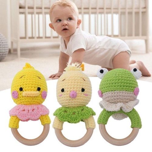Newborn Rattle with Pleasant Sound Whimsical Woodland Rattle Soft