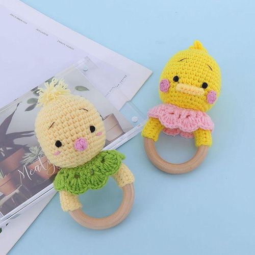 Newborn Rattle with Pleasant Sound Whimsical Woodland Rattle Soft