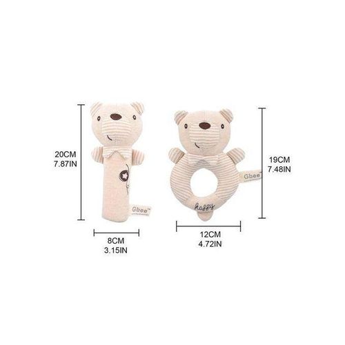 2 Pieces Animal-Shaped Baby Rattle Toys, Hand Grip Toys