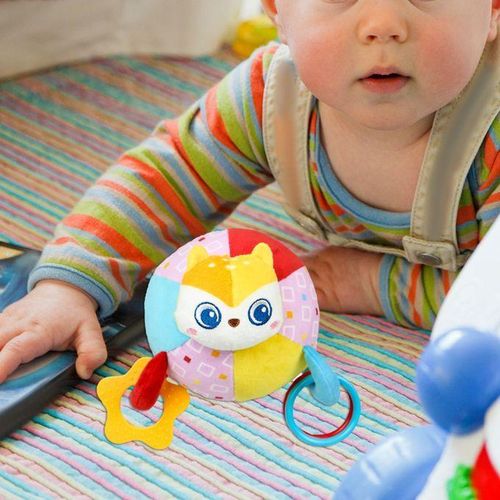 Plush Baby Rattle Sensory Rattle Stuffed Animal For Girls Boys Lowrie