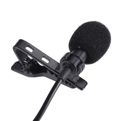 Andoer Mini Clip-on Lapel Lavalier Microphone Mic Earphone