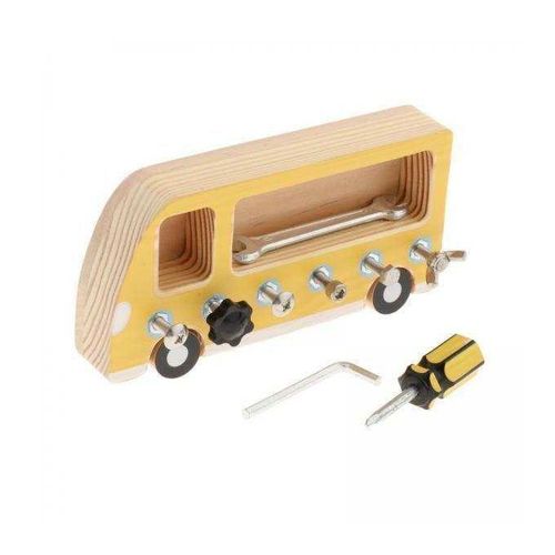 Montessori Baby Wooden Toy Screw Bolts Sets Screwdriver Educational