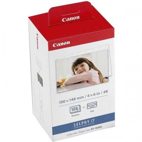 Canon KP108IN Print Pack for Selphy Printer - Black