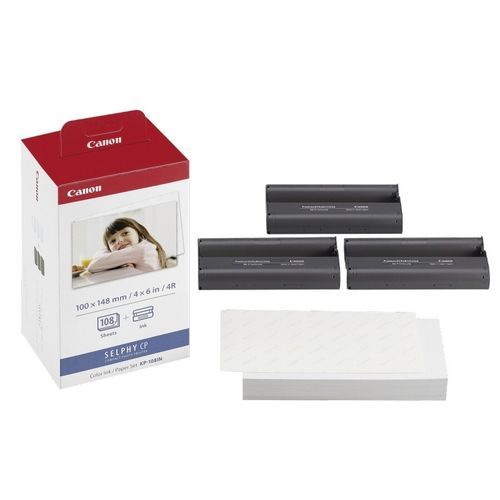 Canon KP108IN Print Pack for Selphy Printer - Black