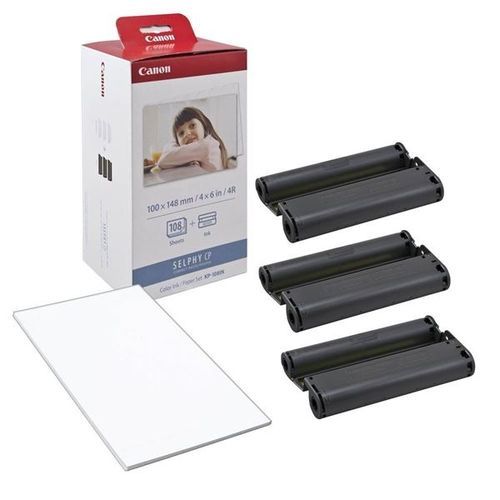 Canon KP108IN Print Pack for Selphy Printer - Black