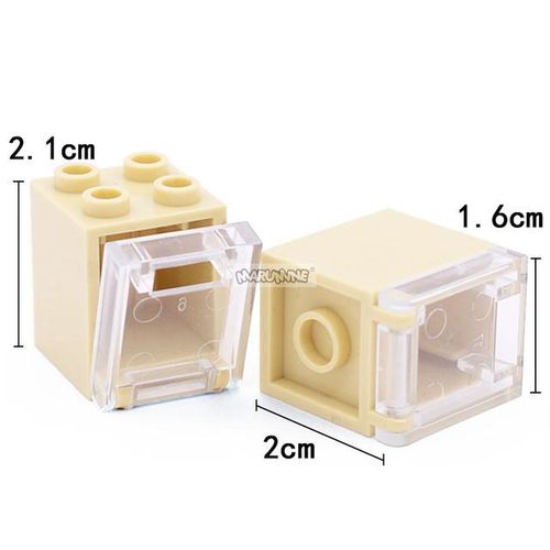Marumine 4346 4345 Container Box 2x2x2 Door With Slot 30PCS Idea Mailbox Oven Accessories Building Blocks Part Toys For