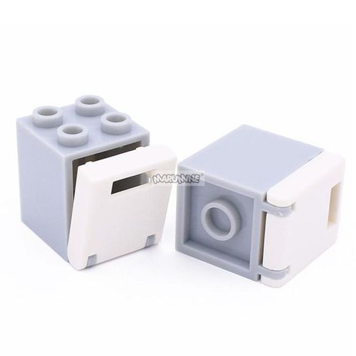 Marumine 4346 4345 Container Box 2x2x2 Door With Slot 30PCS Idea Mailbox Oven Accessories Building Blocks Part Toys For