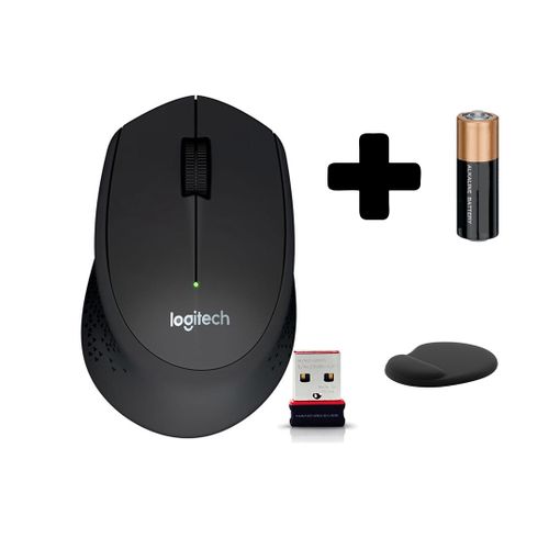 Wireless Logitech Wireless Mouse M280 Plus Free Mousepad,Battery-Black