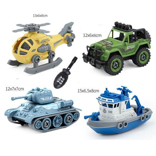 DIY Screw Toy Vehicle Take Apart Plane Bus Rocket Toys for Kids Boy Motorcycle Model Truck School Bus Educational STEM Toy