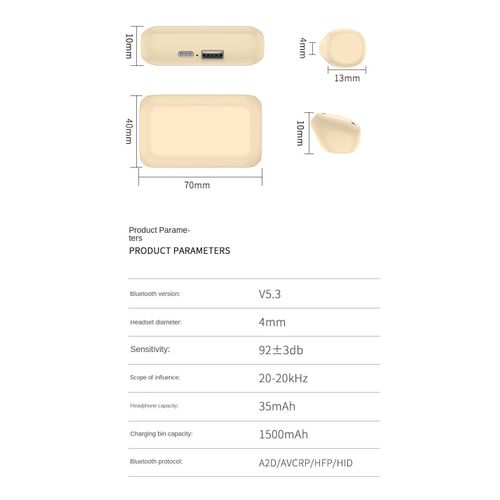 Xiaomi TWS Small Edamame Bluetooth Headset Mini Invisible Small Binaural Headphones Super Long Battery Life Earbuds Original