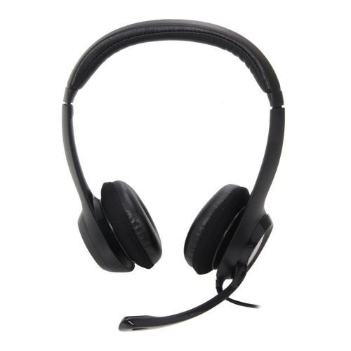 Logitech H390 Wired Headset with Noise-Cancelling Microphone, USB, In-Line Controls Black