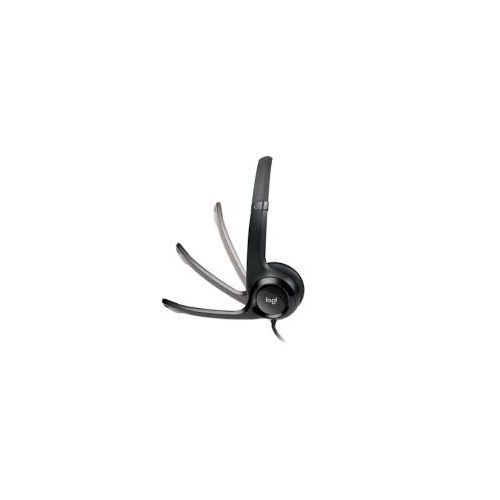 Logitech H390 Wired Headset with Noise-Cancelling Microphone, USB, In-Line Controls Black