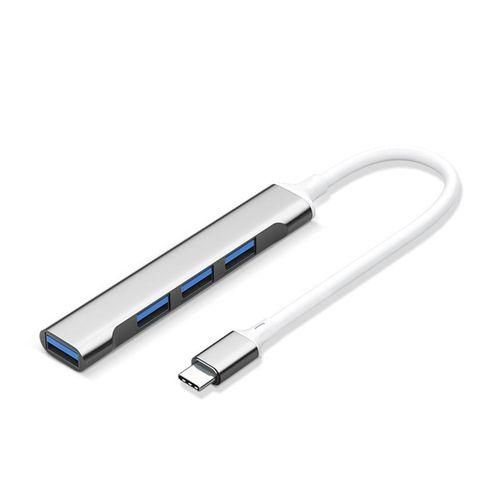 USB C To  3 0 Adapter 4 Port USB 3.0   Hub -Grey