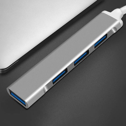 USB C To  3 0 Adapter 4 Port USB 3.0   Hub -Grey