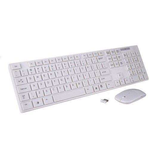 Wireless Keyboard and Mouse Kit - White