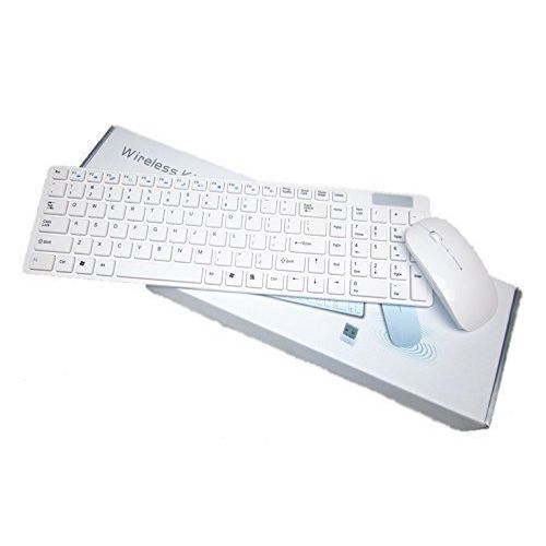 Wireless Keyboard and Mouse Kit - White