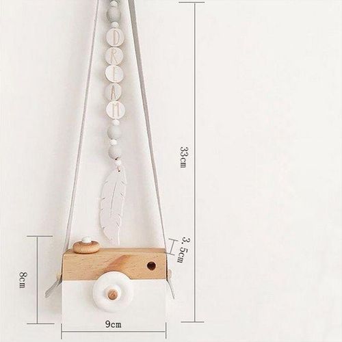 Cute Nordic Hanging Wooden Camera Toys For Kids(Purple)